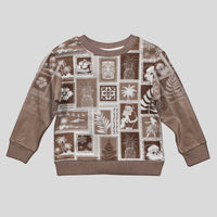 Hawaii Christmas Kid Ugly Christmas Sweater Retro Patchwork - Brown LT7 Kid Brown - Polynesian Pride