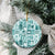 Hawaii Christmas Ceramic Ornament Retro Patchwork - Teal LT7 - Polynesian Pride