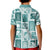 Hawaii Christmas Retro Patchwork Kid Polo Shirt Teal LT7 - Polynesian Pride