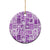 Hawaii Christmas Ceramic Ornament Retro Patchwork - Violet LT7 - Polynesian Pride