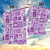 Hawaii Christmas Retro Patchwork Garden Flag Violet LT7 - Polynesian Pride