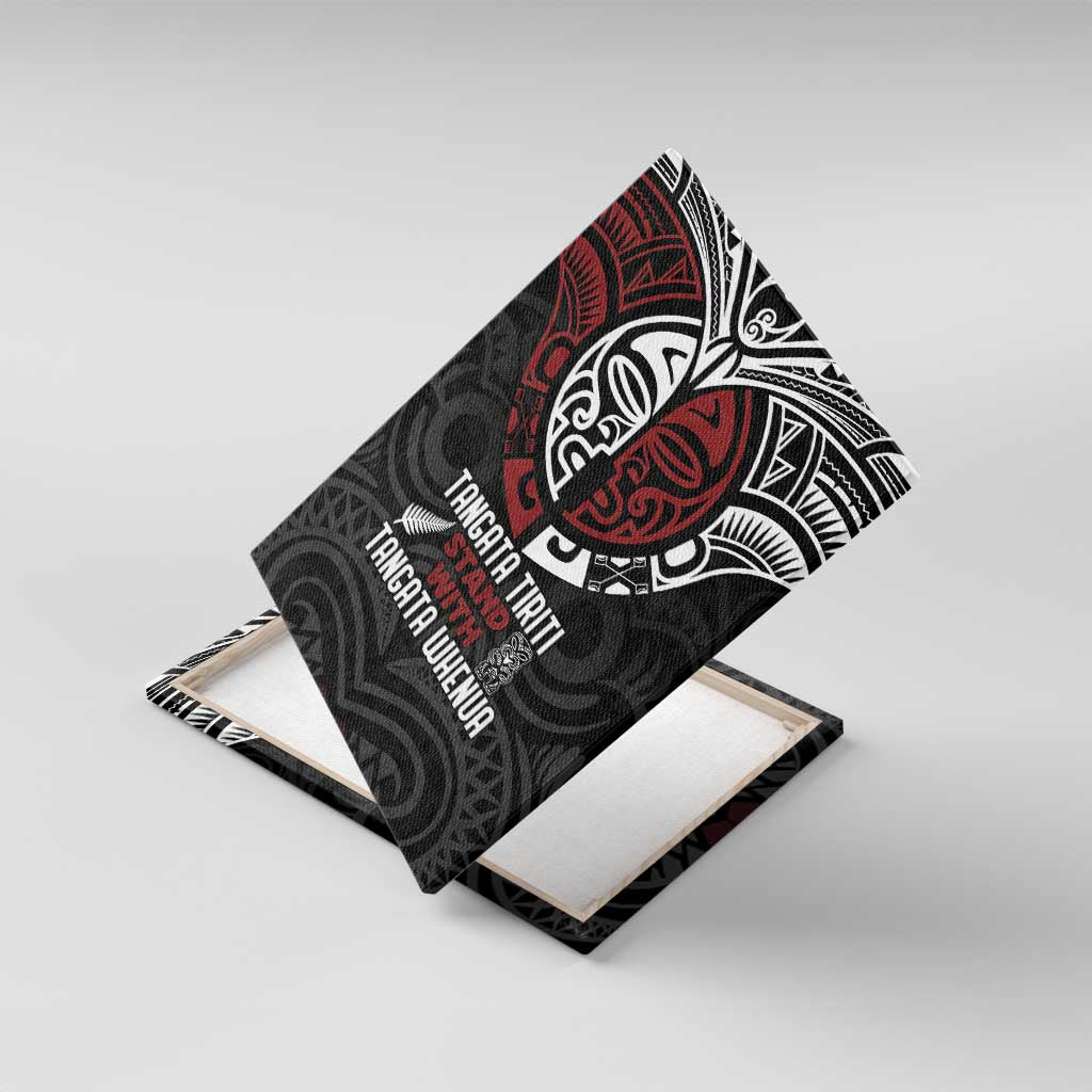 Maori Hongi Toitu Te Tiriti Canvas Wall Art Tangata Tiriti Stand With Tangata Whenua