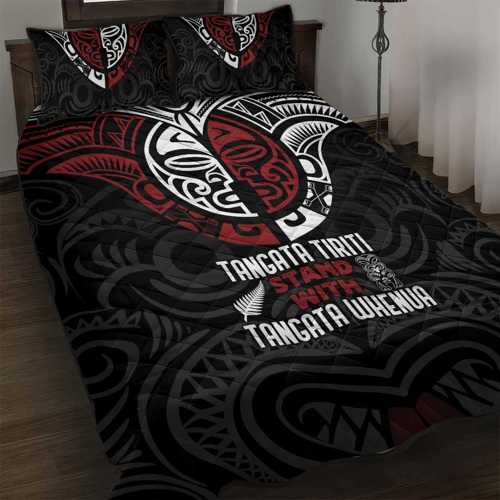 Maori Hongi Toitu Te Tiriti Quilt Bed Set Tangata Tiriti Stand With Tangata Whenua
