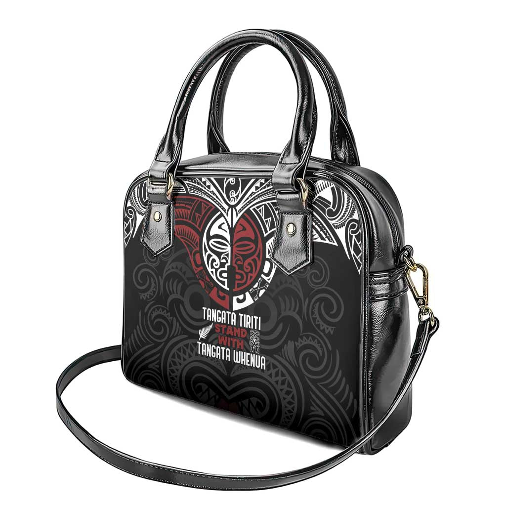 Maori Hongi Toitu Te Tiriti Shoulder Handbag Tangata Tiriti Stand With Tangata Whenua LT7 - Polynesian Pride