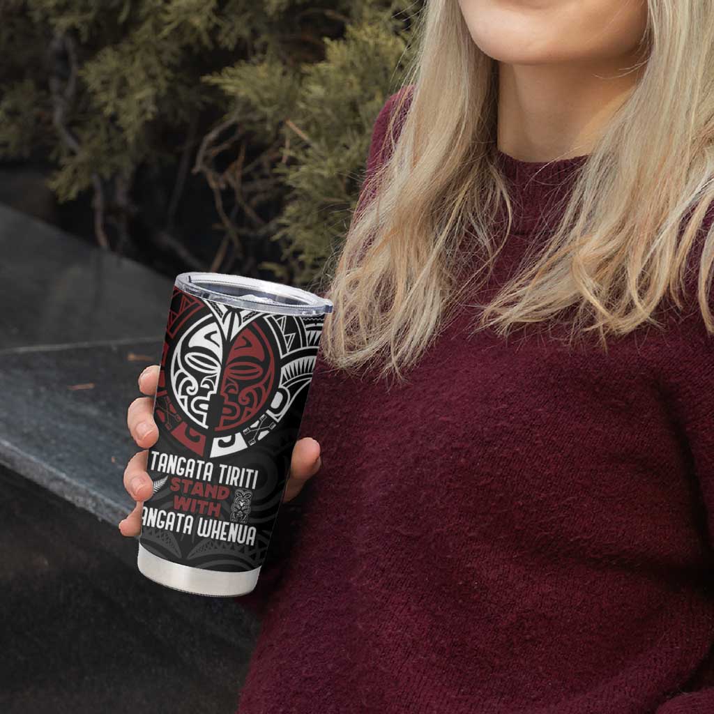 Maori Hongi Toitu Te Tiriti Tumbler Cup Tangata Tiriti Stand With Tangata Whenua LT7 - Polynesian Pride