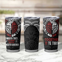 Maori Hongi Toitu Te Tiriti Tumbler Cup Tangata Tiriti Stand With Tangata Whenua LT7 - Polynesian Pride