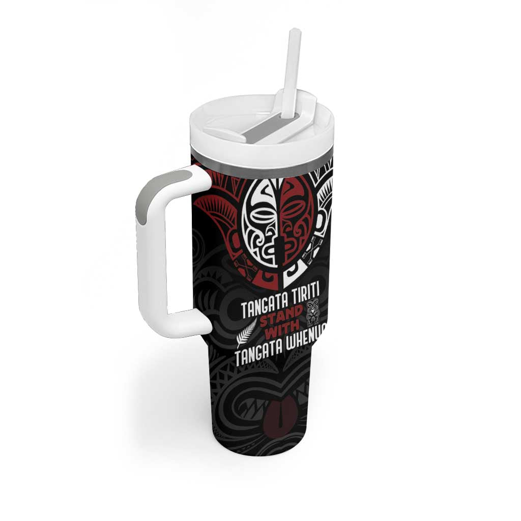 Maori Hongi Toitu Te Tiriti Tumbler With Handle Tangata Tiriti Stand With Tangata Whenua LT7 - Polynesian Pride