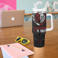 Maori Hongi Toitu Te Tiriti Tumbler With Handle Tangata Tiriti Stand With Tangata Whenua LT7 - Polynesian Pride