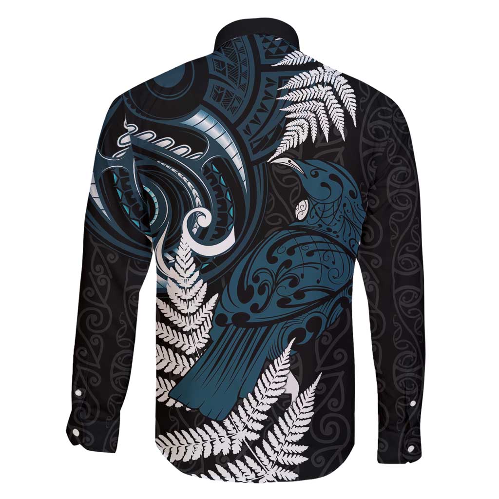 New Zealand Tui Bird Family Matching Mermaid Dress and Hawaiian Shirt Maori Kowhaiwhai LT7 - Polynesian Pride