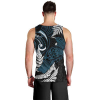 New Zealand Tui Bird Men Tank Top Maori Kowhaiwhai