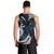 New Zealand Tui Bird Men Tank Top Maori Kowhaiwhai