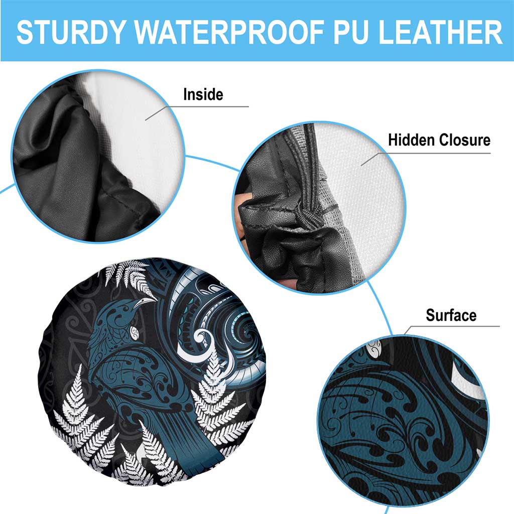 New Zealand Tui Bird Spare Tire Cover Maori Kowhaiwhai
