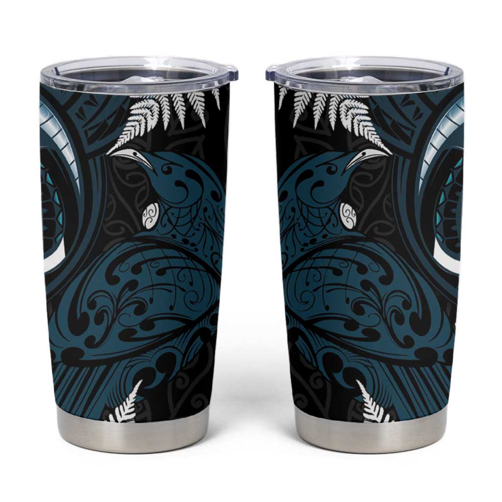 New Zealand Tui Bird Tumbler Cup Maori Kowhaiwhai