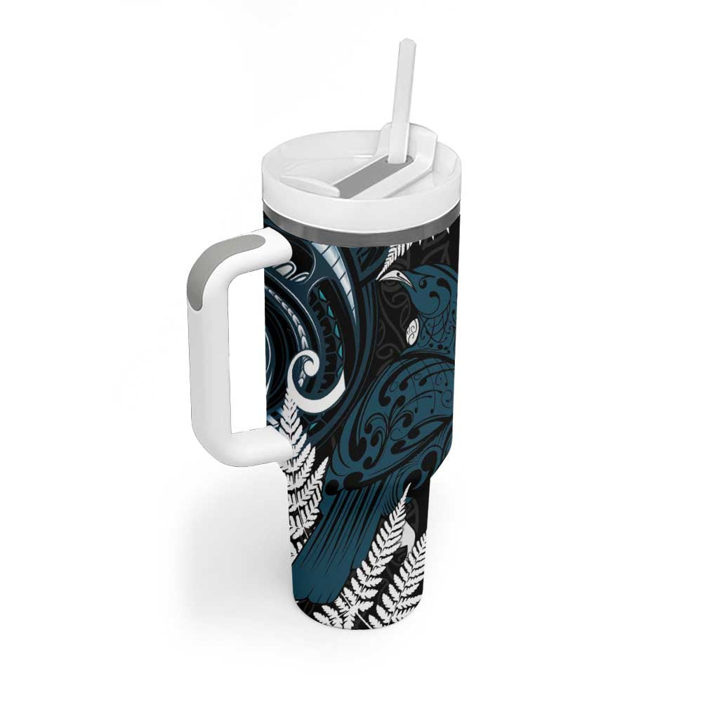 New Zealand Tui Bird Tumbler With Handle Maori Kowhaiwhai LT7 - Polynesian Pride