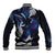 New Zealand Maori Matariki Baseball Jacket Tui Bird Galaxy