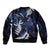 New Zealand Maori Matariki Bomber Jacket Tui Bird Galaxy