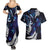 New Zealand Maori Matariki Couples Matching Summer Maxi Dress and Hawaiian Shirt Tui Bird Galaxy