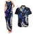 New Zealand Maori Matariki Couples Matching Tank Maxi Dress and Hawaiian Shirt Tui Bird Galaxy