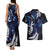 New Zealand Maori Matariki Couples Matching Tank Maxi Dress and Hawaiian Shirt Tui Bird Galaxy