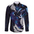 New Zealand Maori Matariki Family Matching Off The Shoulder Long Sleeve Dress and Hawaiian Shirt Tui Bird Galaxy