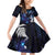 New Zealand Maori Matariki Family Matching Off Shoulder Short Dress and Hawaiian Shirt Tui Bird Galaxy