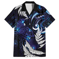 New Zealand Maori Matariki Family Matching Short Sleeve Bodycon Dress and Hawaiian Shirt Tui Bird Galaxy LT7 Dad's Shirt - Short Sleeve Galaxy - Polynesian Pride