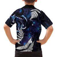 New Zealand Maori Matariki Family Matching Summer Maxi Dress and Hawaiian Shirt Tui Bird Galaxy LT7 - Polynesian Pride