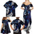 New Zealand Maori Matariki Family Matching Summer Maxi Dress and Hawaiian Shirt Tui Bird Galaxy