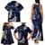 New Zealand Maori Matariki Family Matching Tank Maxi Dress and Hawaiian Shirt Tui Bird Galaxy