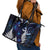 New Zealand Maori Matariki Leather Tote Bag Tui Bird Galaxy