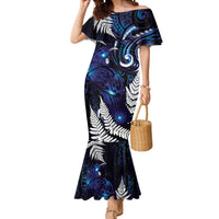 New Zealand Maori Matariki Mermaid Dress Tui Bird Galaxy LT7 Women Galaxy - Polynesian Pride