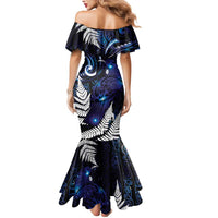 New Zealand Maori Matariki Mermaid Dress Tui Bird Galaxy LT7 - Polynesian Pride