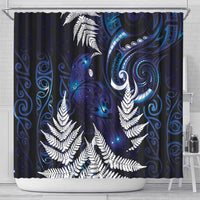 New Zealand Maori Matariki Shower Curtain Tui Bird Galaxy LT7 - Polynesian Pride