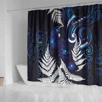 New Zealand Maori Matariki Shower Curtain Tui Bird Galaxy LT7 - Polynesian Pride