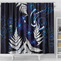 New Zealand Maori Matariki Shower Curtain Tui Bird Galaxy LT7 - Polynesian Pride
