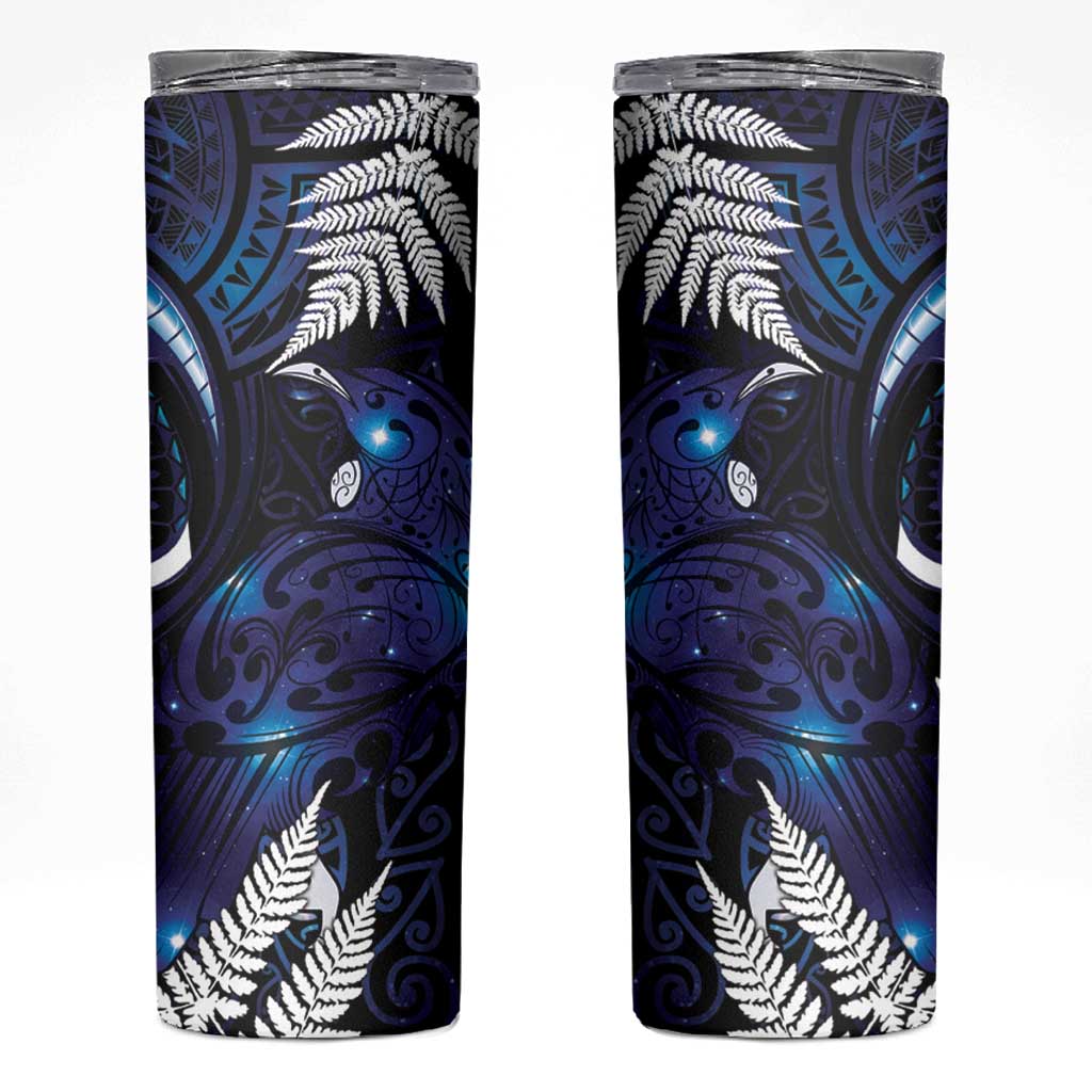New Zealand Maori Matariki Skinny Tumbler Tui Bird Galaxy LT7 Galaxy - Polynesian Pride