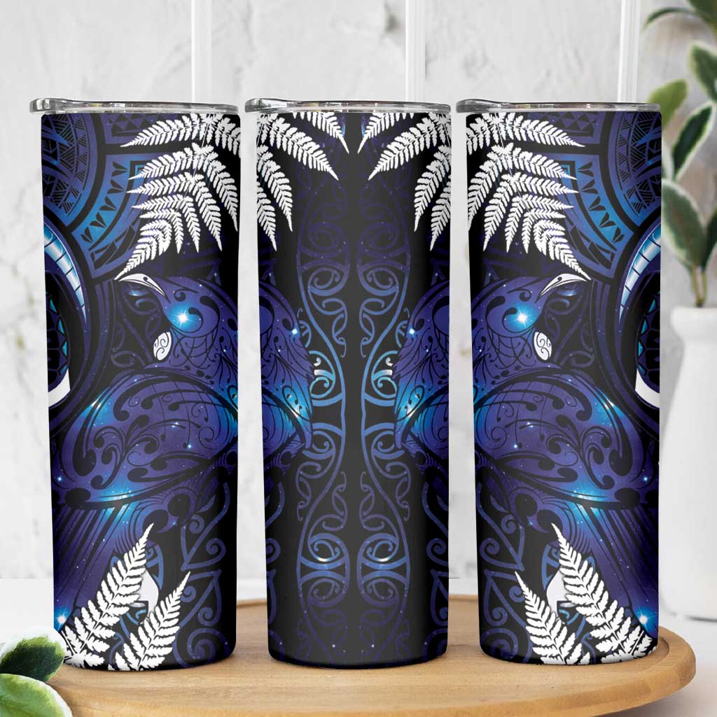 New Zealand Maori Matariki Skinny Tumbler Tui Bird Galaxy LT7 - Polynesian Pride