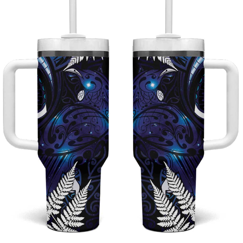 New Zealand Maori Matariki Tumbler With Handle Tui Bird Galaxy