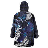 New Zealand Maori Matariki Wearable Blanket Hoodie Tui Bird Galaxy LT7 - Polynesian Pride