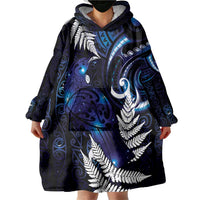New Zealand Maori Matariki Wearable Blanket Hoodie Tui Bird Galaxy LT7 - Polynesian Pride