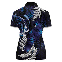 New Zealand Maori Matariki Women Polo Shirt Tui Bird Galaxy LT7 - Polynesian Pride