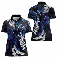New Zealand Maori Matariki Women Polo Shirt Tui Bird Galaxy LT7 - Polynesian Pride