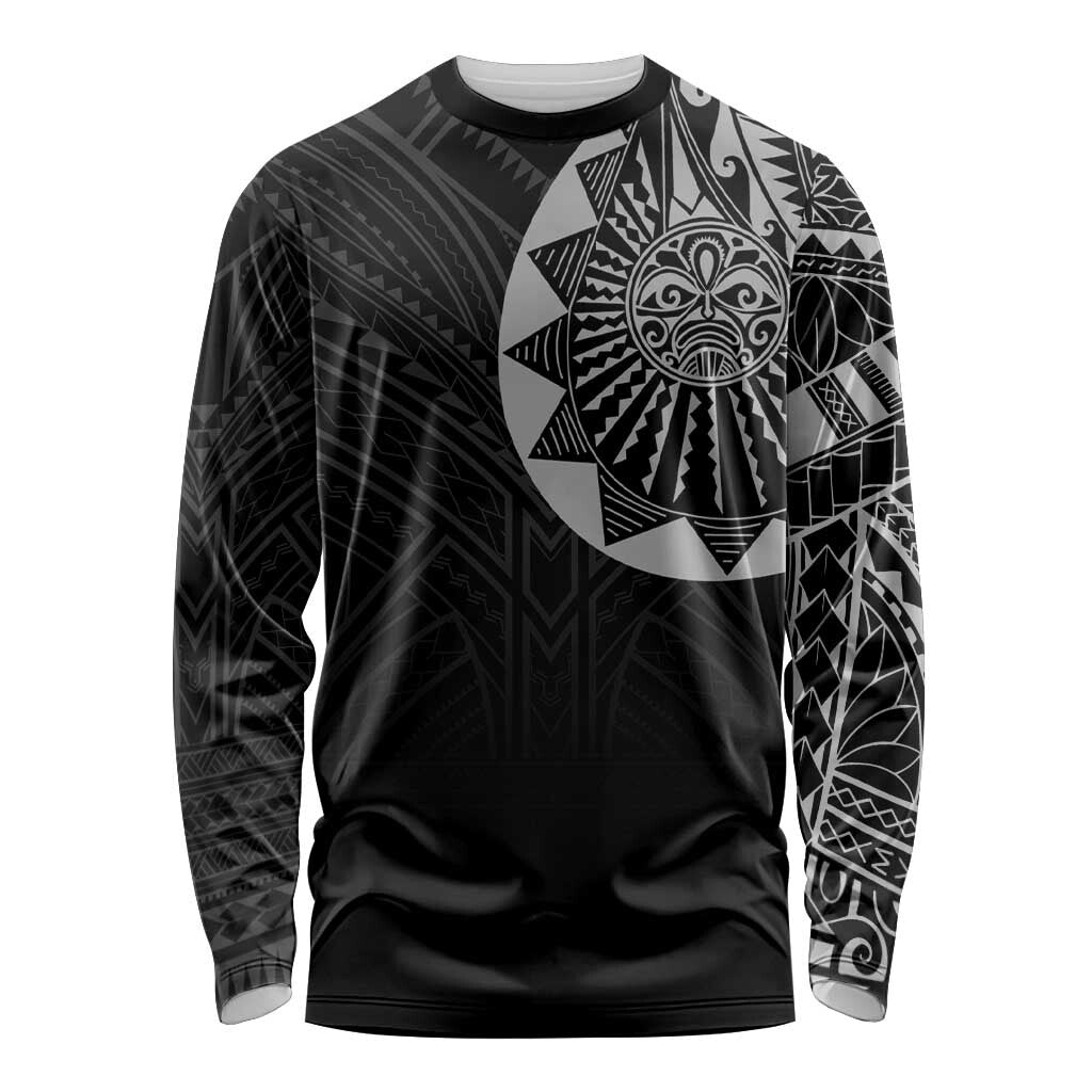 Polynesian Full Sleeve Tattoo Long Sleeves Shirt Silver Vibes LT7