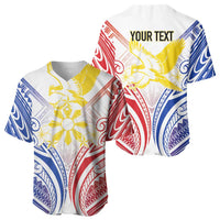 Philippines Tribal Sun Personalized Baseball Jersey Hunting Eagle LT7 - Polynesian Pride