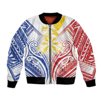 Philippines Tribal Sun Personalized Bomber Jacket Hunting Eagle
