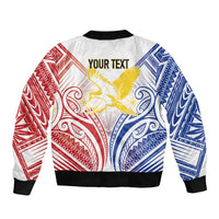 Philippines Tribal Sun Personalized Bomber Jacket Hunting Eagle