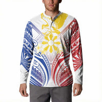 Philippines Tribal Sun Personalized Button Sweatshirt Hunting Eagle LT7 - Polynesian Pride