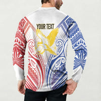 Philippines Tribal Sun Personalized Button Sweatshirt Hunting Eagle LT7 - Polynesian Pride