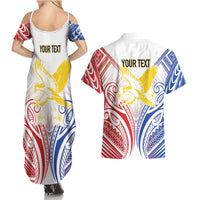 Philippines Tribal Sun Personalized Couples Matching Summer Maxi Dress and Hawaiian Shirt Hunting Eagle LT7 - Polynesian Pride