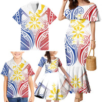 Philippines Tribal Sun Personalized Family Matching Mermaid Dress and Hawaiian Shirt Hunting Eagle LT7 - Polynesian Pride